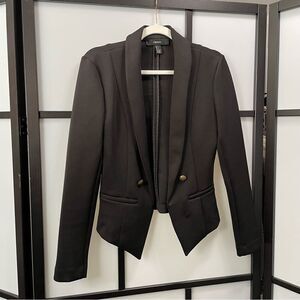 [S] Forever 21 Women’s Structured Black Blazer with Decorative Gold Buttons